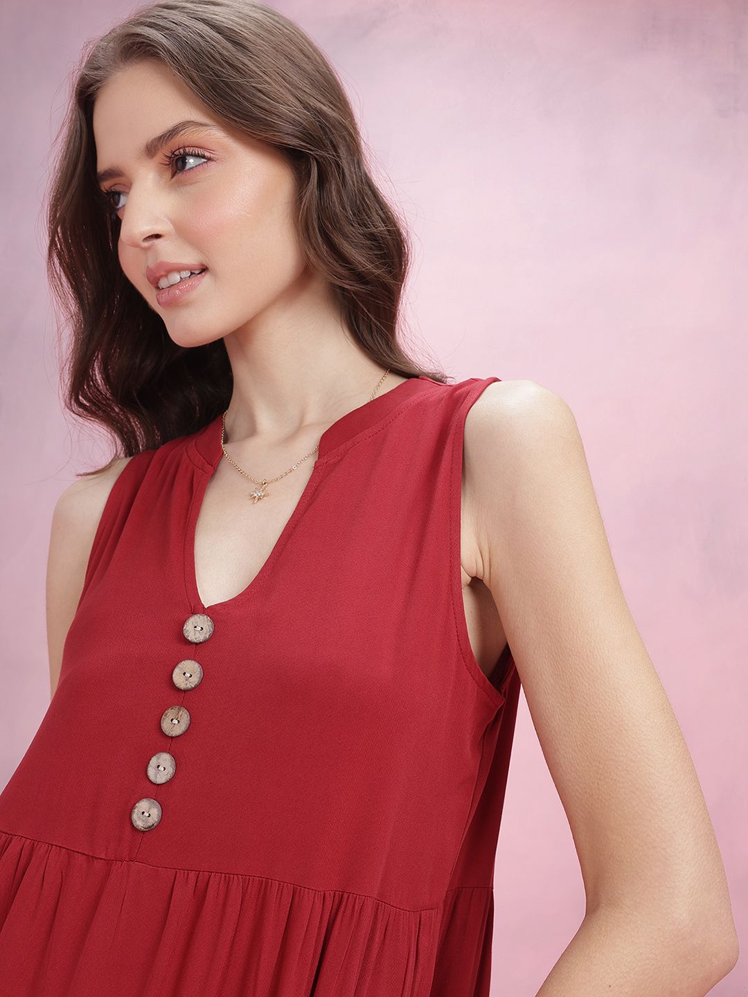 DressBerry Tiered A-Line Midi Dress
