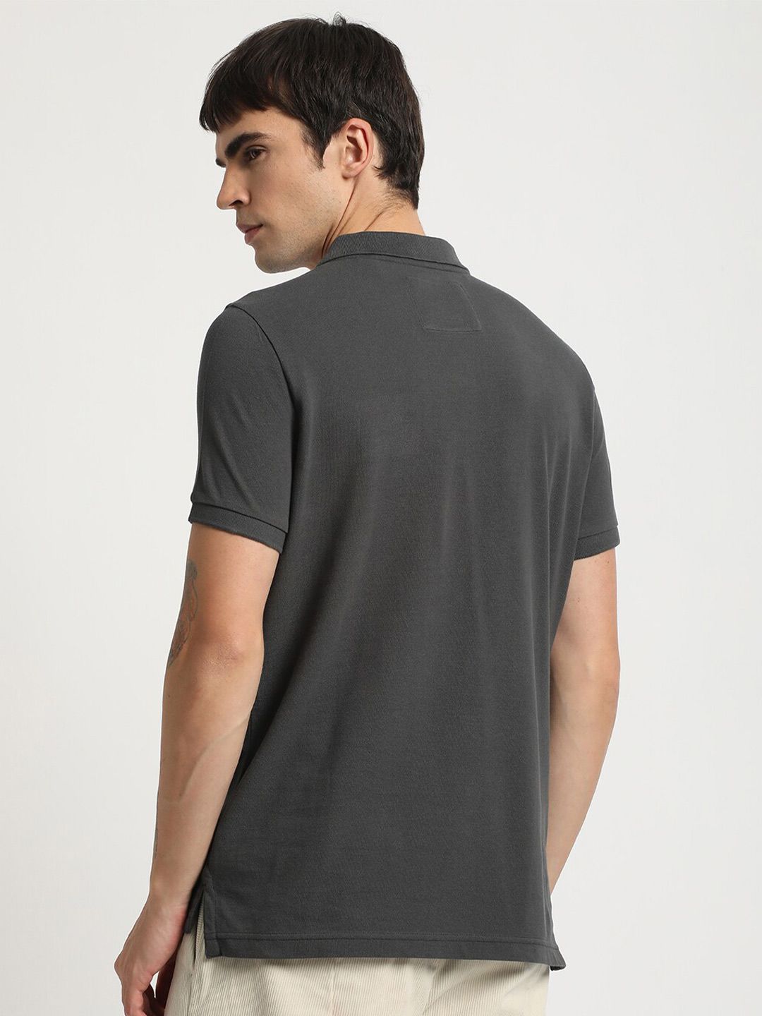 THE BEAR HOUSE Polo Collar Pure Cotton Slim Fit T-shirt