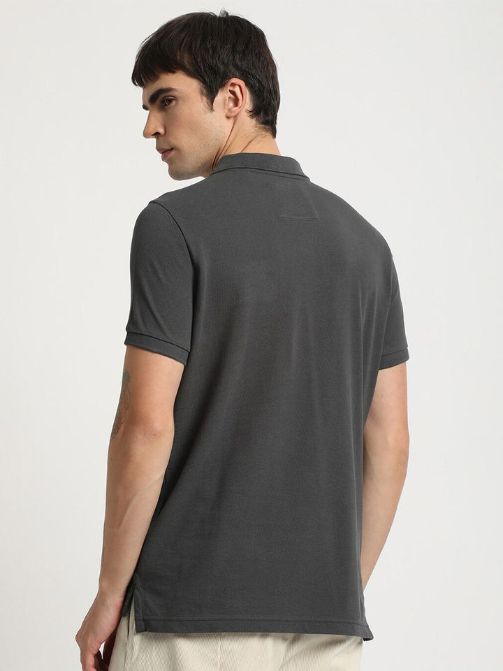 THE BEAR HOUSE Polo Collar Pure Cotton Slim Fit T-shirt