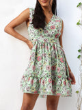 DressBerry Flaunt Your Floral Fetish A-Line Gathers Mini Dress