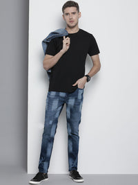 The Indian Garage Co Slim Fit Low Distress Heavy Fade Bleached Stretchable Jeans