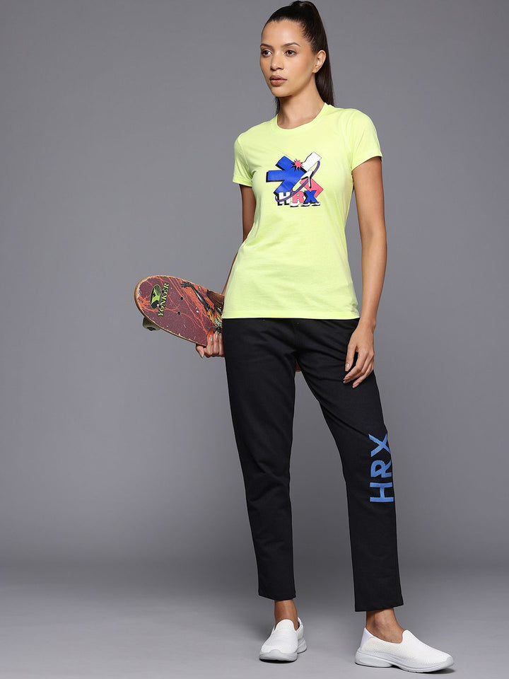 HRX by Hrithik Roshan Women Brand Logo Printed Slim Fit T-shirt