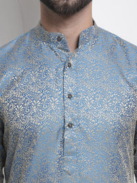 SOJANYA Motif Etnik Rekaan Tenun Kurta Kolar Mandarin