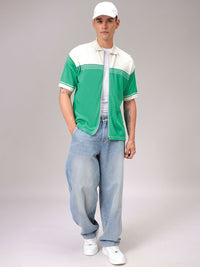 The Indian Garage Co Men Relaxed Fit Striped Flat Knit Polo Resortwear Shirt