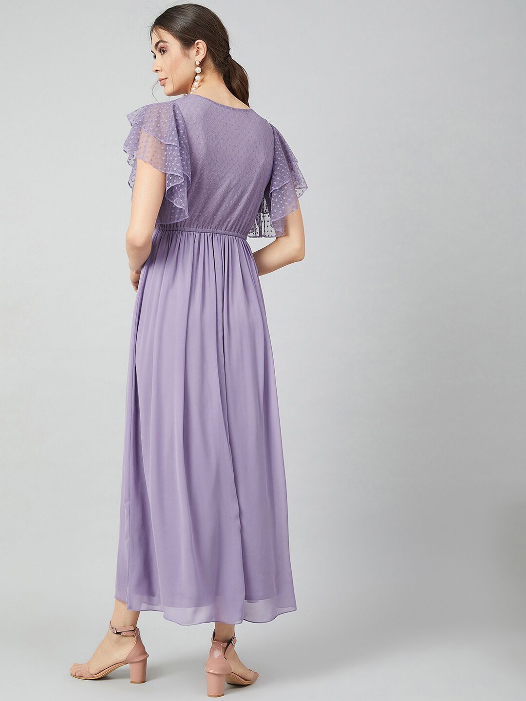 Athena Purple Floral Printed Maxi Dress