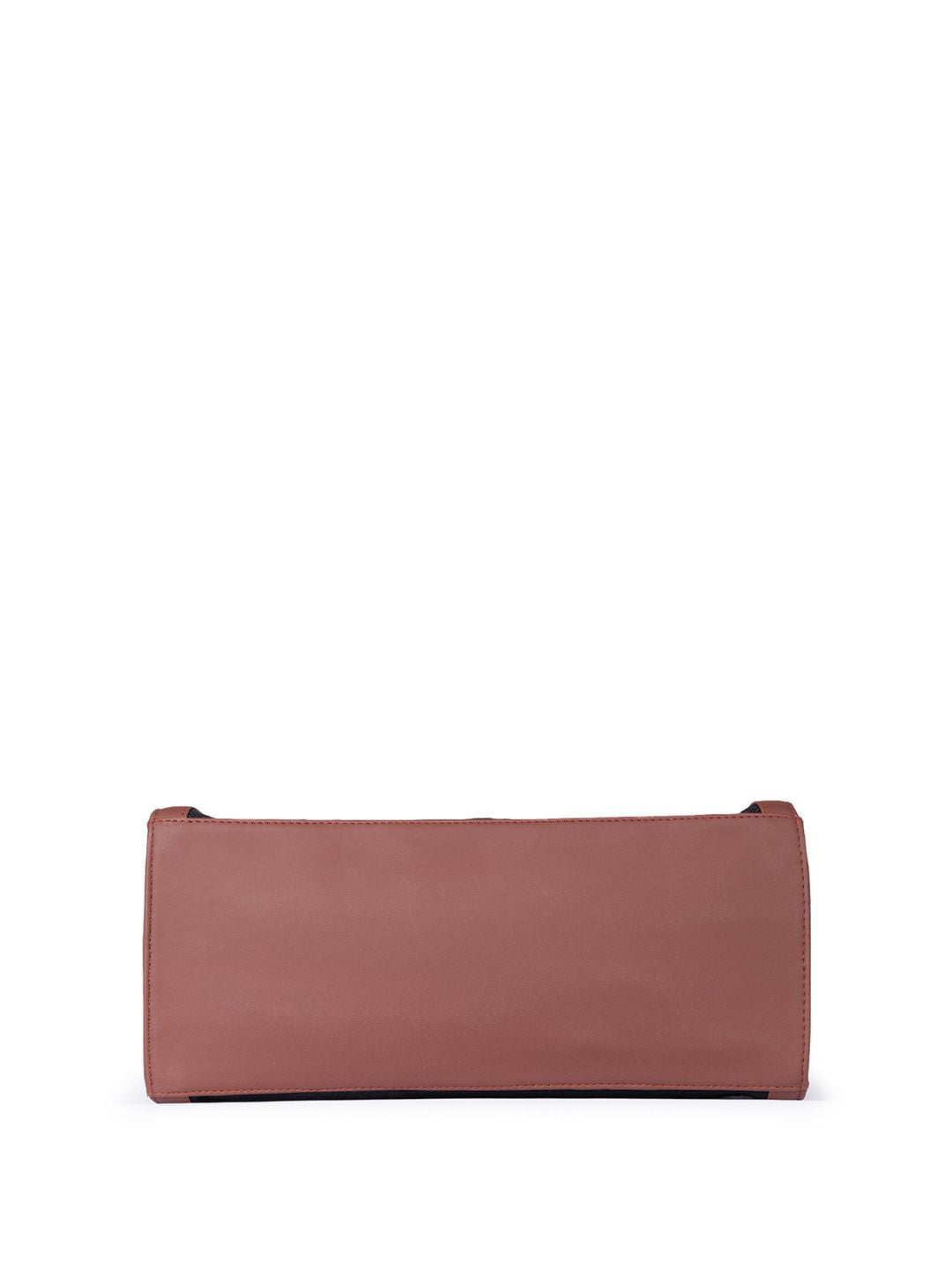 ZOUK =Floral Printed Structured Jute Handheld Bag