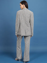 Tokyo Talkies Multi Long Blazer Wideleg Pant Co-Ord Set