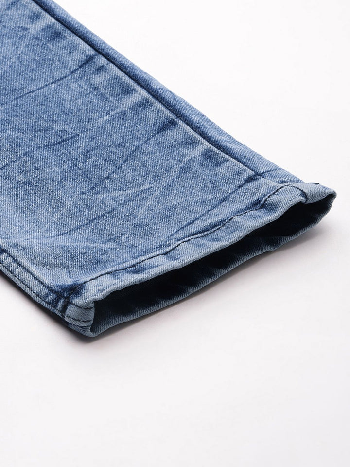 The Indian Garage Co Men Carrot Fit Light Fade Stretchable Jeans