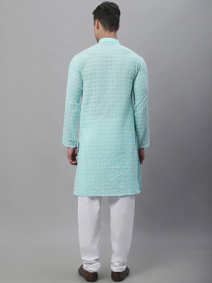 SOJANYA Embroidered Thread Work Pure Cotton Kurta with Churidar