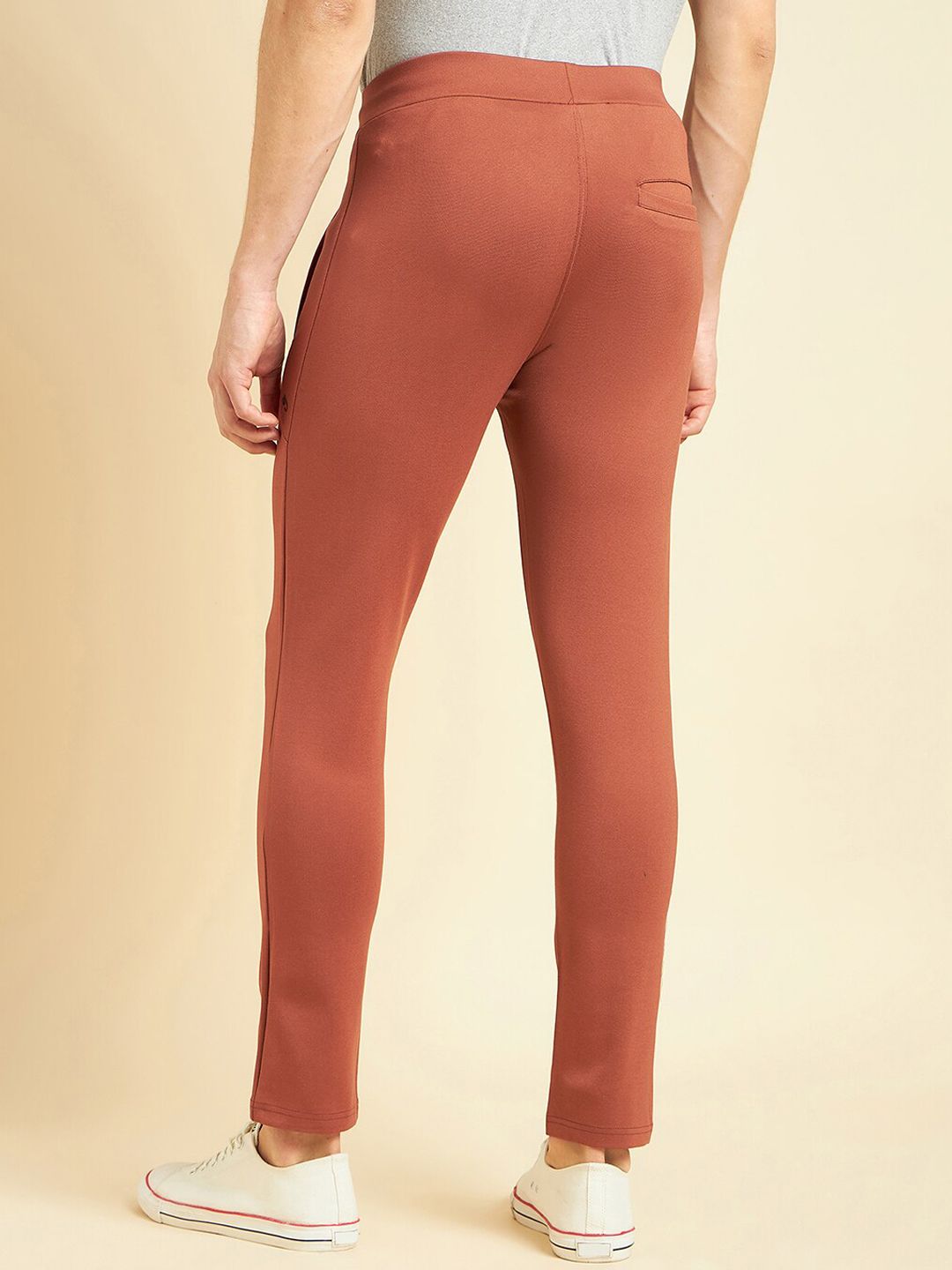 Sweet Dreams Men Orange Dry Fit Mid Rise Track Pants