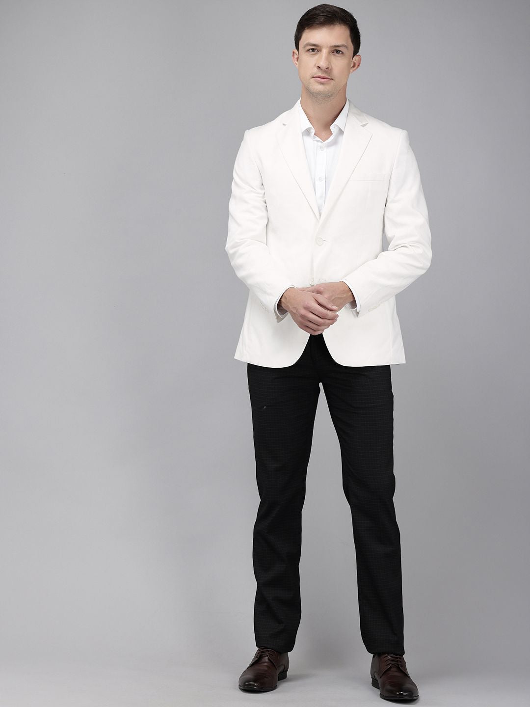 Park Avenue Notched Lapel Single Breasted Formal Blazer