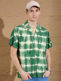 DENNISON Pure Cotton Tie & Dye Oversized Casual Shirt
