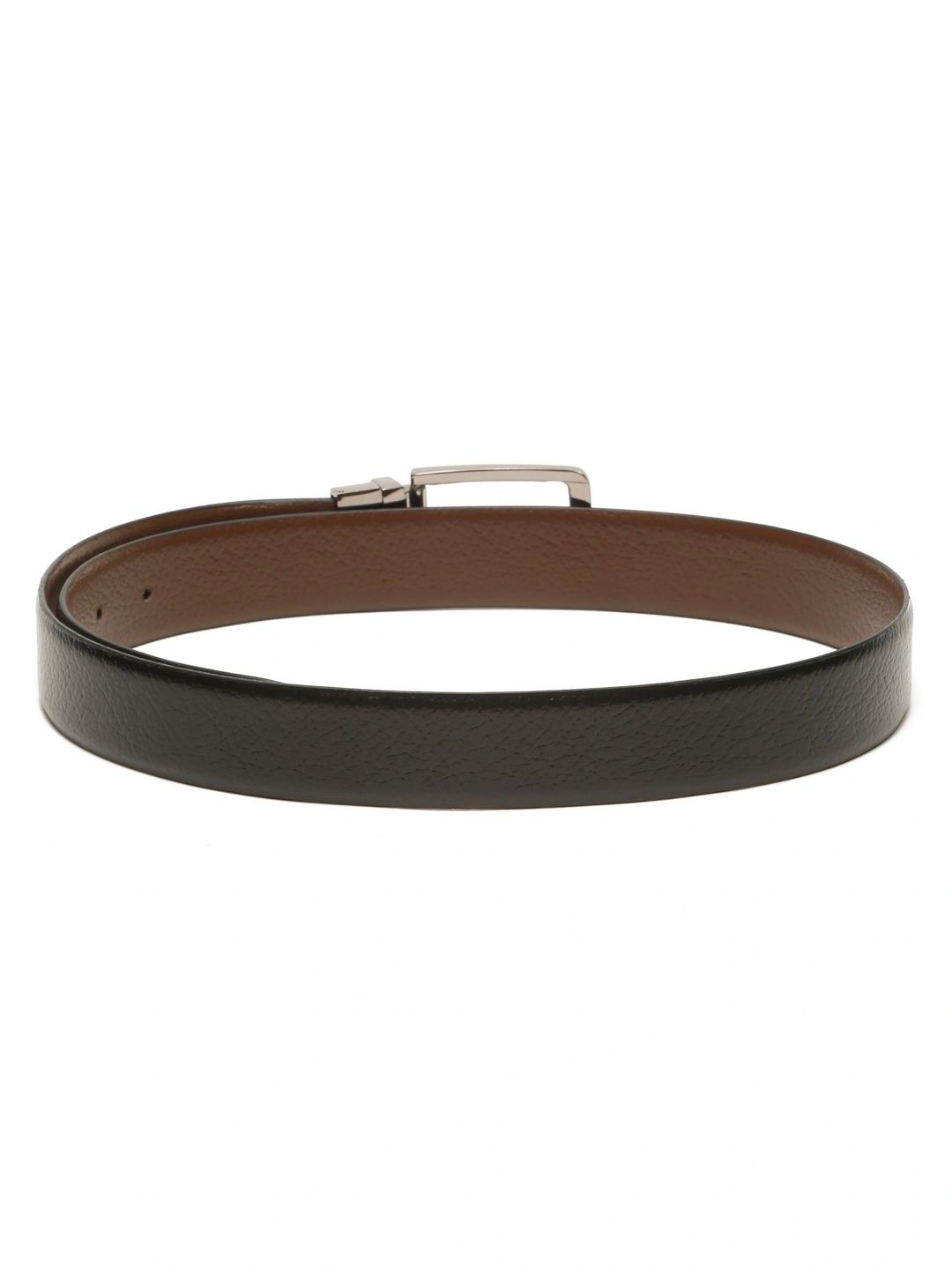 Teakwood Leathers Men Textured Leather Reversible Formal Belt