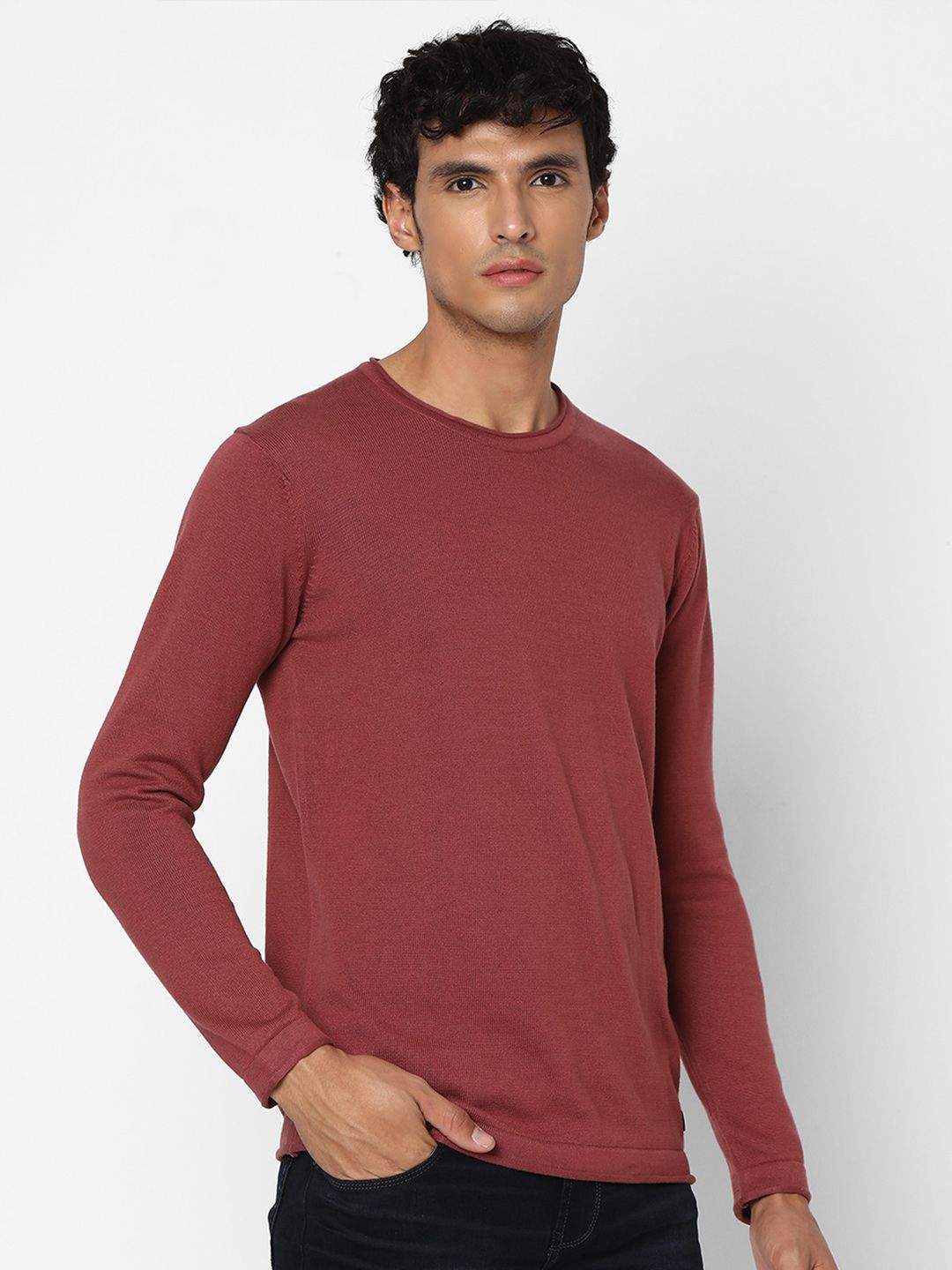 SPYKAR Round Neck Cotton Pullover