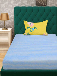 Moda Rapido X KLOTTHE Biru 300 TC Cadar Katil Single dengan 1 Sarung Bantal