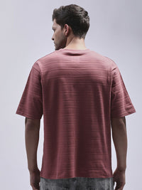 DILLINGER Men Round Neck Solid Oversized Pure Cotton T-shirt