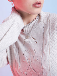 STREET 9 Self Design Acrylic Pullover