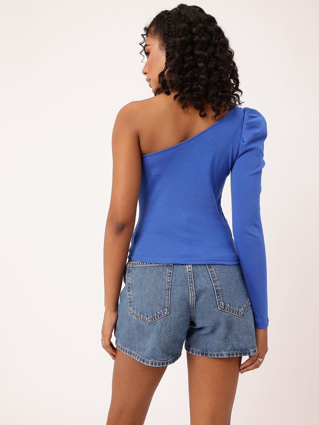 DressBerry Brighter Basic One Shoulder Slay Top