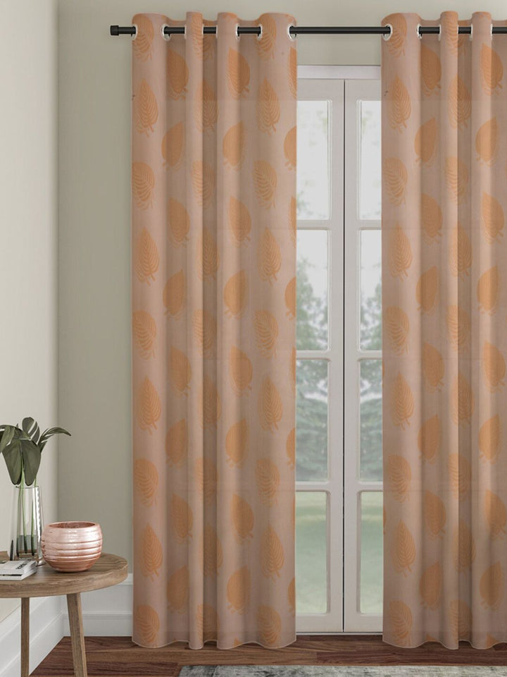 HOSTA HOMES Brown Floral Window Curtain