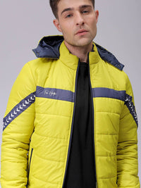 The Indian Garage Co Men Colourblocked Puffer Jacket with Patchwork
