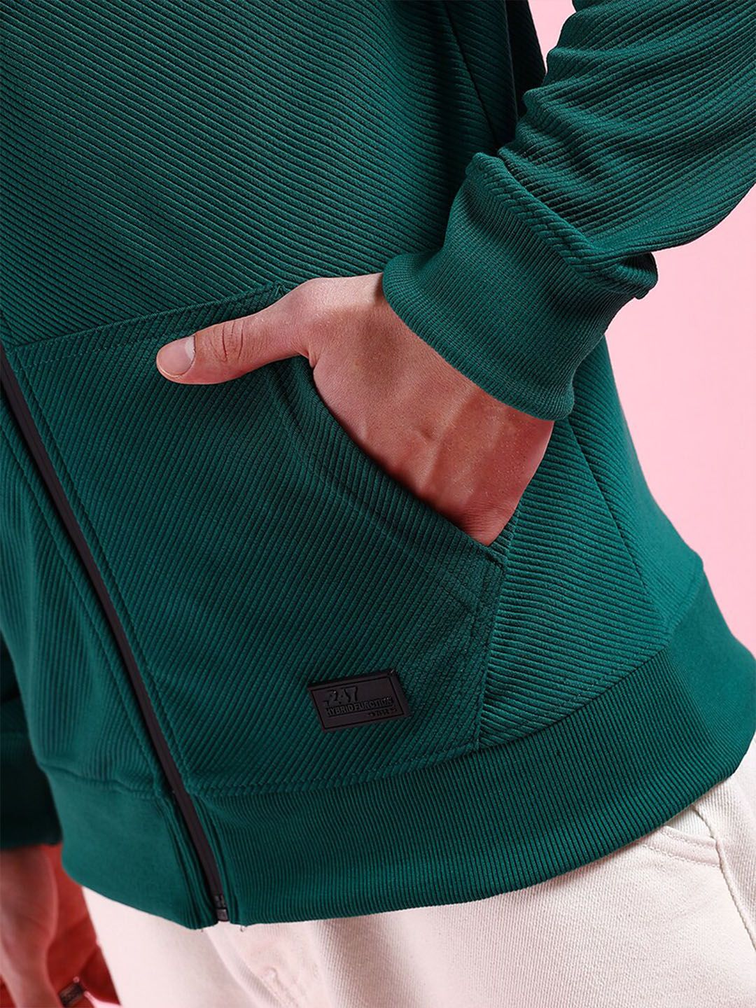 The Indian Garage Co Long Sleeves Hood Zipfront Sweatshirt