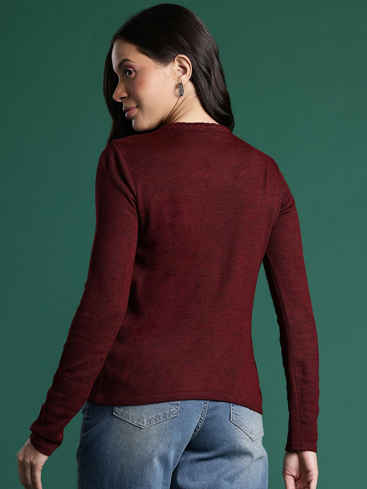 Pullover akrilik sulaman dressberry