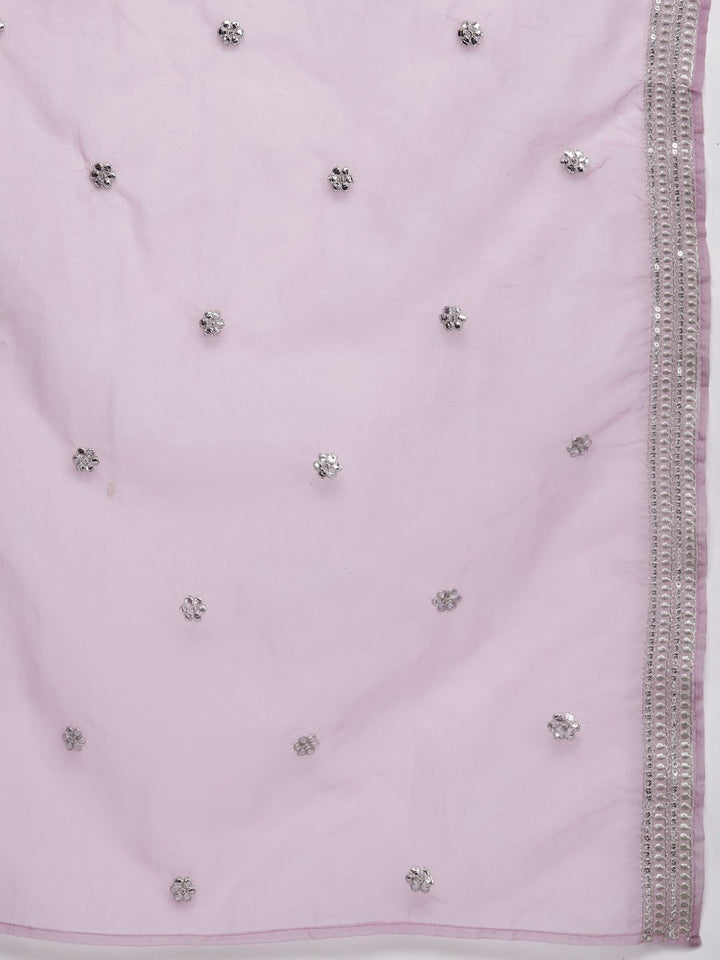 Indo Era Ethnic Motifs Embroidered Regular Sequinned Kurta with Trousers & Dupatta