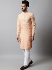 Jompers Ethnic Motifs Embroidered Chikankari Pure Cotton Kurta with Churidar