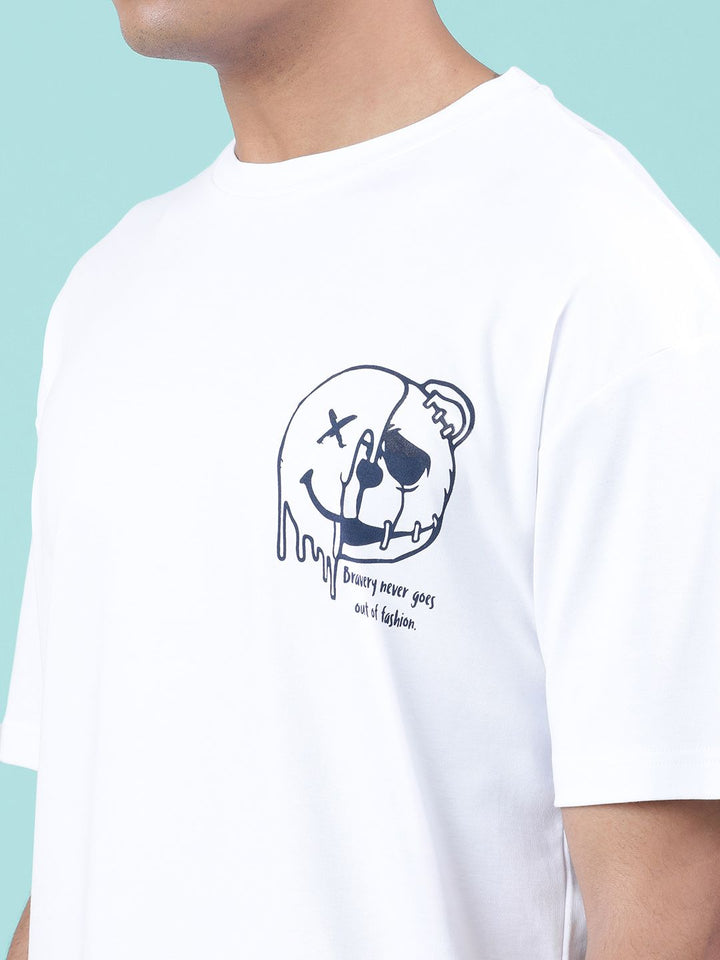 Bene Kleed Men Pure Cotton Graphic Oversized T-Shirt