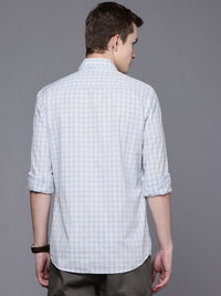Raymond Pure Cotton Slim Fit Checked Casual Shirt