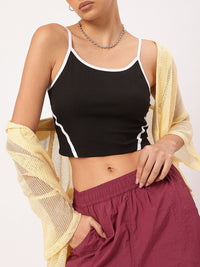 DressBerry Street-Style Core Ribbed Cami Crop Top