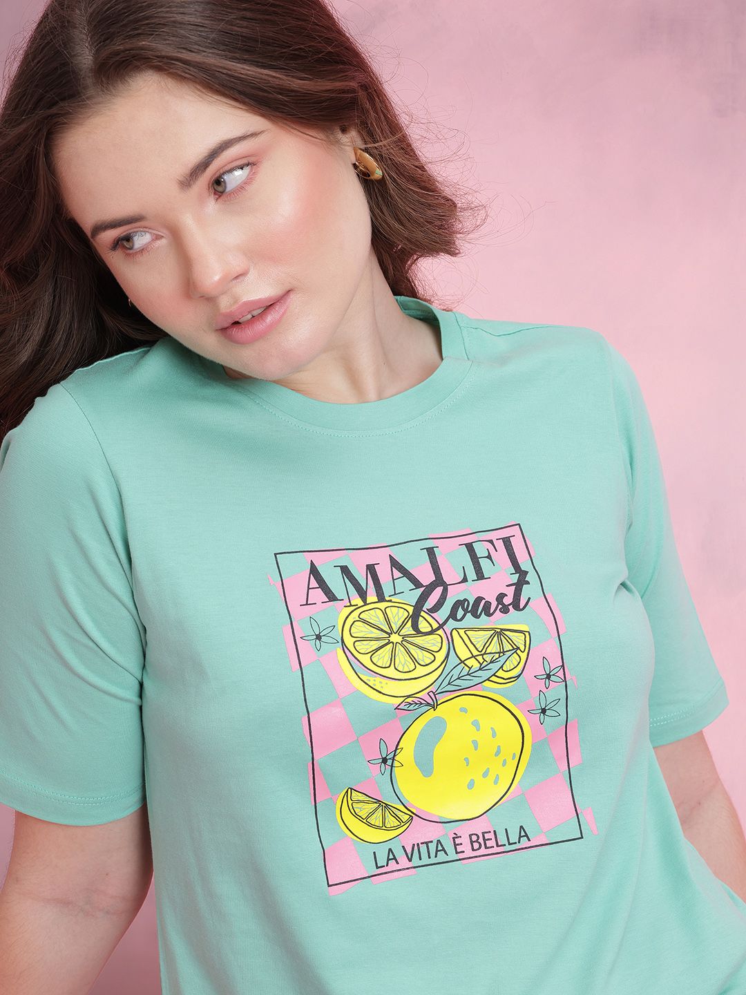 DressBerry Graphic Printed Pure Cotton T-shirt