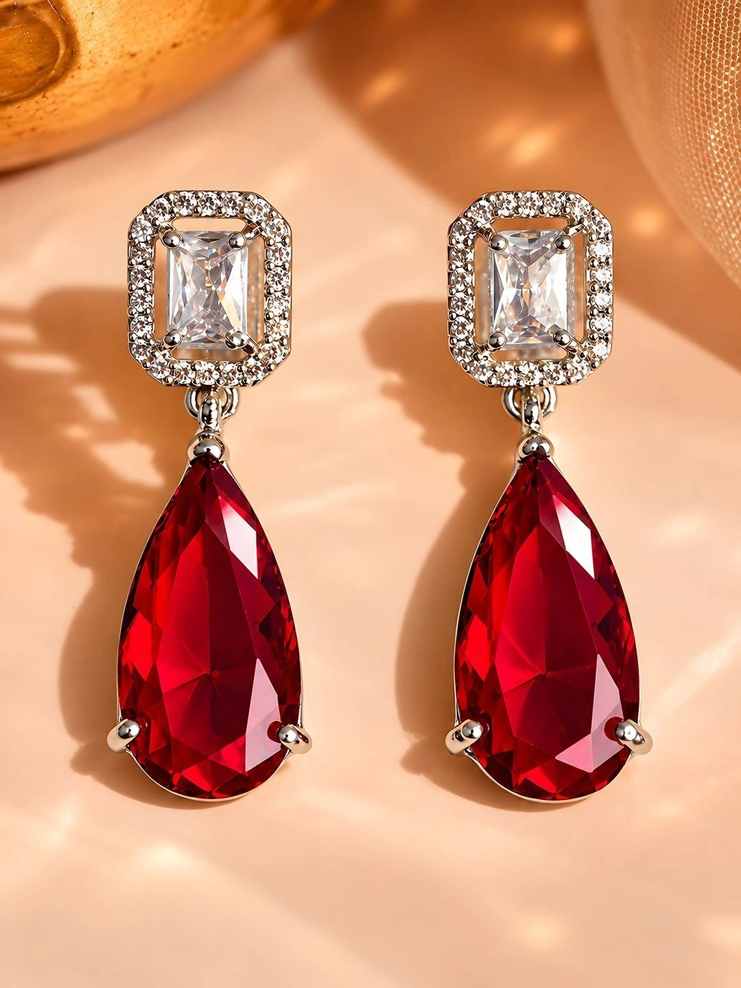 PANASH Teardrop Shaped Drop Earrings