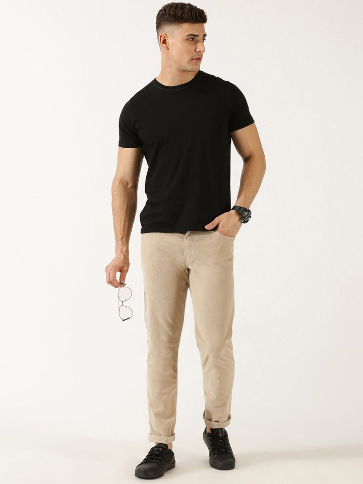 Thomas Scott  Men Regular Fit Corduroy Chinos Trousers