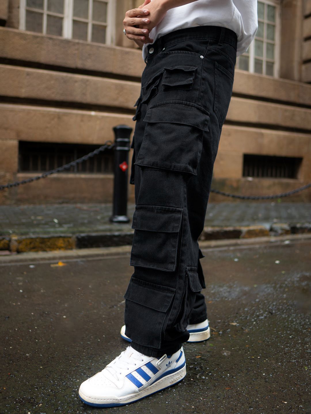 Powerlook Men Loose Fit Cargos Trousers