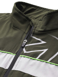HRX by Hrithik Roshan Brand Logo Printed Rapid-Dry Running Zip-Up Tracksuit