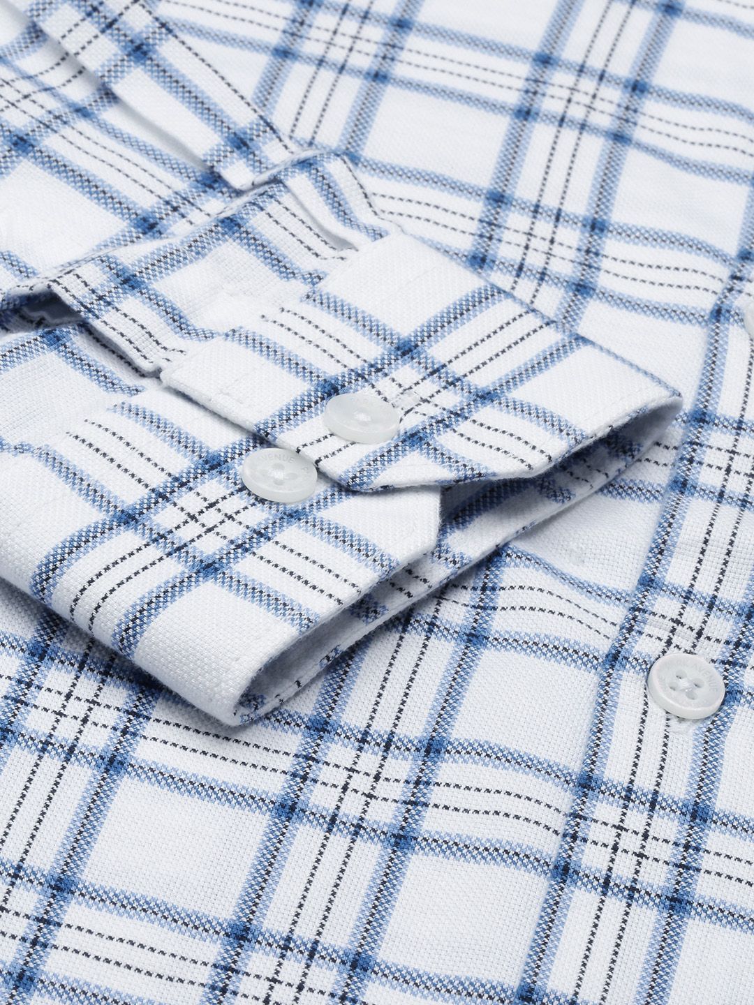 Park Avenue Men Slim Fit Tartan Checks Opaque Pure Cotton Formal Shirt
