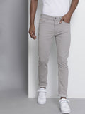 The Indian Garage Co Men Grey Slim Fit Mid-Rise Clean Look Stretchable Jeans