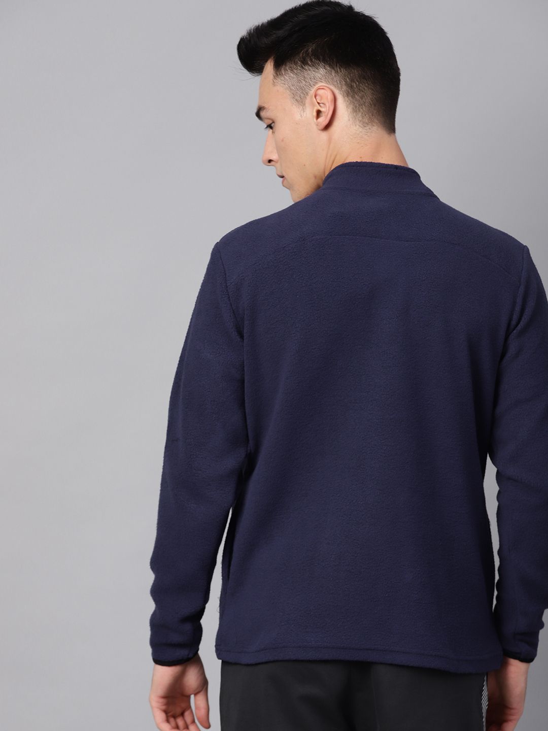 HRX by Hrithik Roshan Outdoor Men Navy Blue Solid Sweatshirt