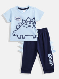 Moms Love Infant Boys Animal Graphic Print Pure Cotton Clothing Set