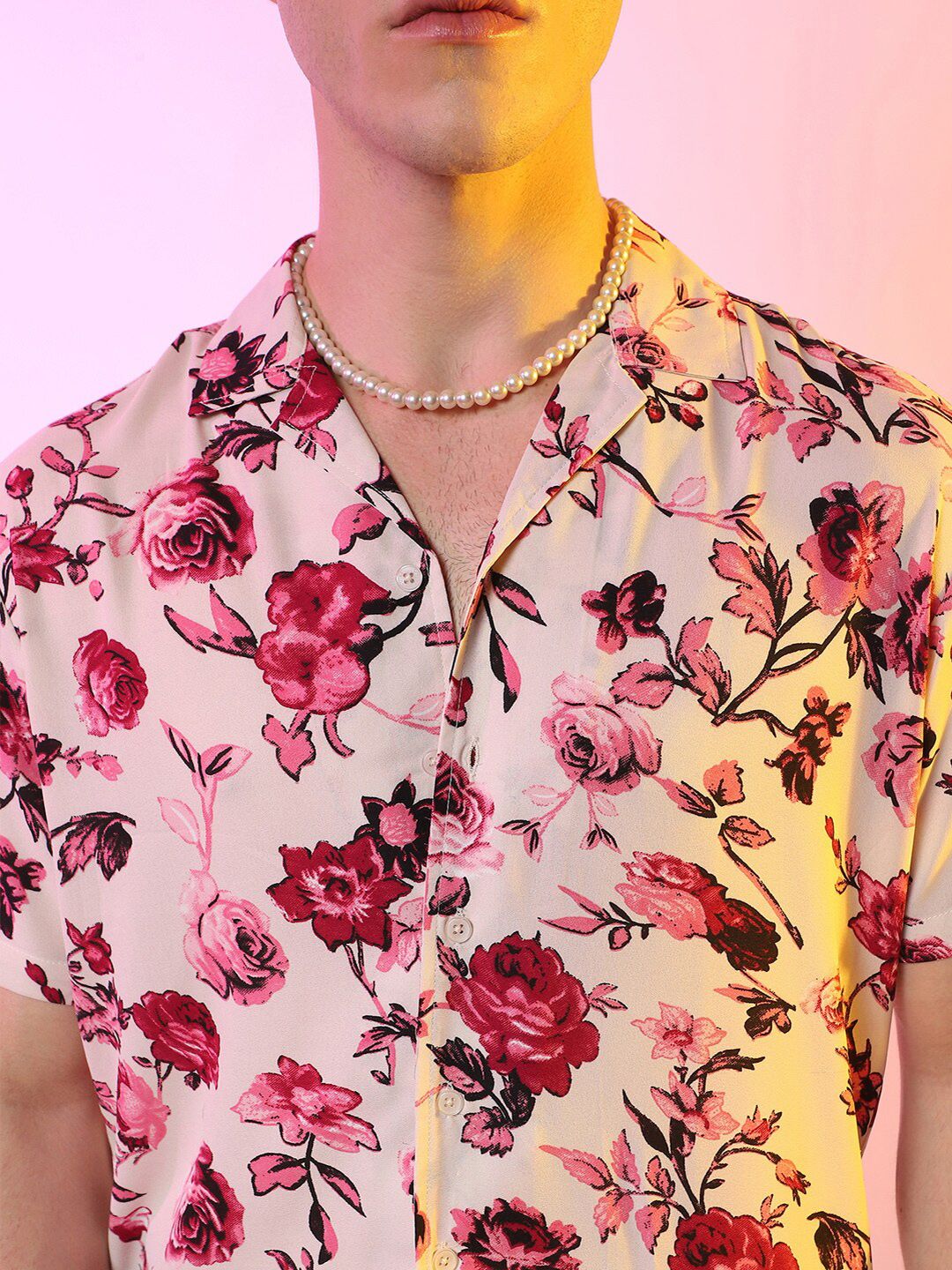 Campus Sutra Spread Collar Short Sleeves Floral Classic Printed Casual Shirt
