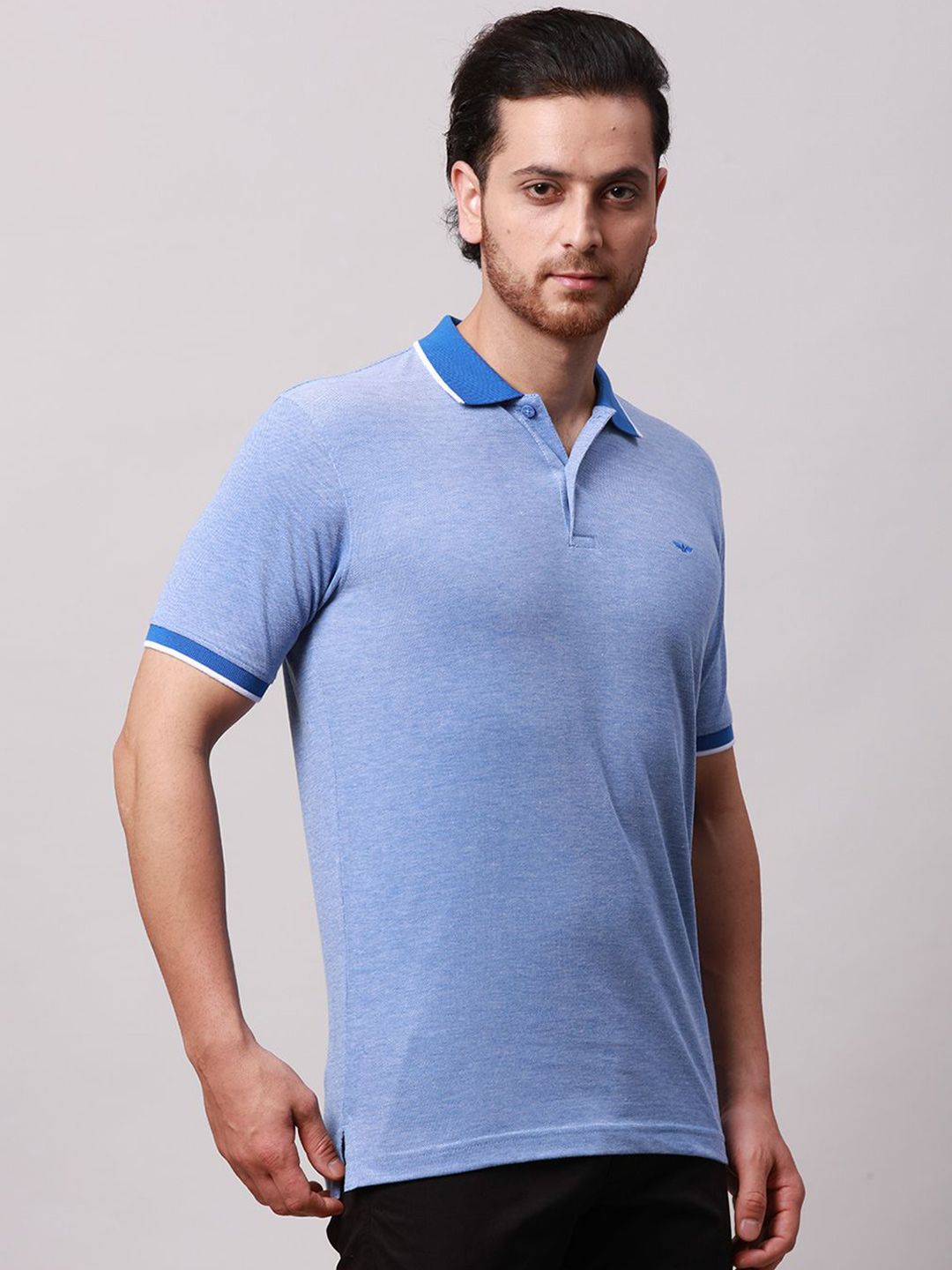 Park Avenue Men Polo Collar Pockets Slim Fit T-shirt