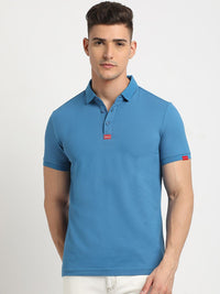 THE BEAR HOUSE Polo Collar Short Sleeves Slim Fit T-shirt