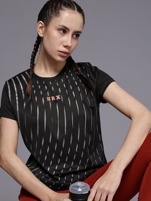 HRX by Hrithik Roshan Printed Rapid-Dry Training or Gym Sports T-shirt