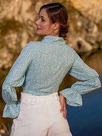Athena Abstract Printed Shirt Style Top