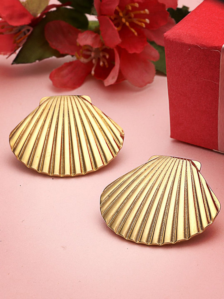 VOGUE PANASH Anting-anting Jatuh Berbentuk Kontemporari Keluli Tahan Karat Saduran Emas