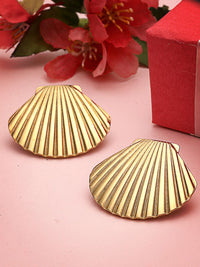 VOGUE PANASH Anting-anting Jatuh Berbentuk Kontemporari Keluli Tahan Karat Saduran Emas