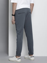The Indian Garage Co Men Textured Slim Fit Trousers