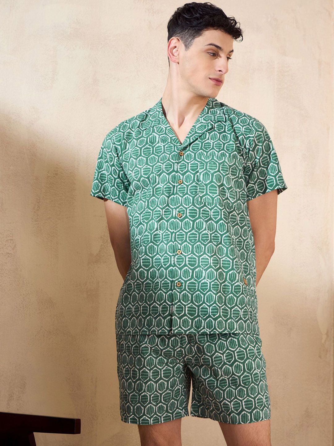 DENNISON Block Printed Oversized Co Ord Set