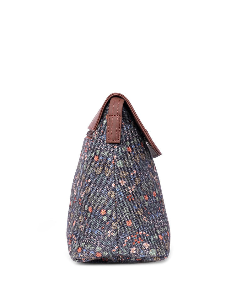ZOUK Floral Printed Structured Sling Bag